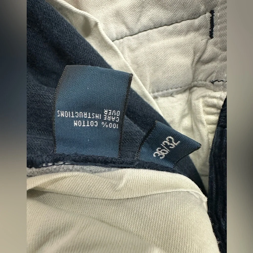Vintage Polo‎ Ralph Lauren Andrew Pant Mens 36x32 Navy Blue Elephant Corduroy